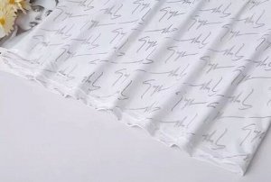 Футболка свободная с круглым вырезом и блестящим принтом, белый