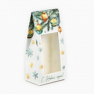 Коробка складная С Новым Годом!», шары, 9 х 19 х 6 см