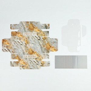 Коробка складная с пластиковой крышкой «Текстура», 16.5 х 11 х 4 см