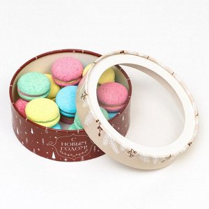 Коробка подарочная новогодняя с окном «С Новым годом» 18*18*6 см