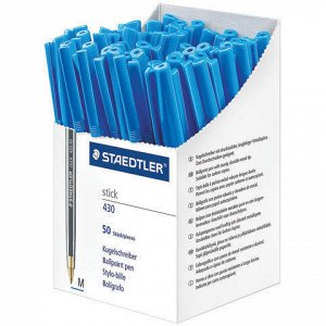 Ручка шариковая STAEDTLER (Германия) Stick, корпус прозрачны