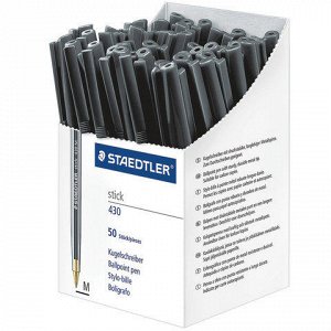 Ручка шариковая STAEDTLER (Германия) Stick, корпус прозрачны