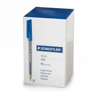 Ручка шариковая STAEDTLER Stick Document, корпус прозрачный,