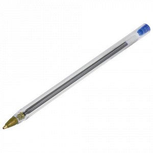 Ручка шариковая STAFF, корпус прозрачный, узел 1мм, линия пи
