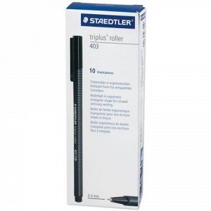 Ручка-роллер STAEDTLER (Германия) &quot;Triplus Roller&quot;, СИНЯЯ, трехгранная, узел 0,7 мм, линия письма 0,4 мм, 403-3
