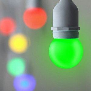 Лампа светодиодная Luazon Lighting, G45, Е27, 1.5 Вт, для белт-лайта, набор 20 штук, свечение мульти