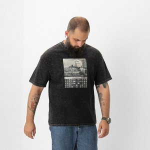 Футболка мужская MIST «Город» из вареного хлопка, черный