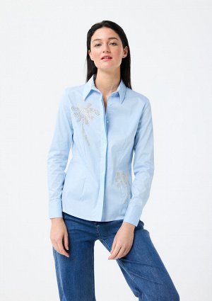 Рубашка 61%COTTON 36%POLYAMIDE 3%SPANDEX