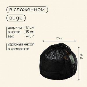 Набор туристической посуды maclay: чайник, кастрюля, сковорода, 3 чашки, черпак, лопатка, губка