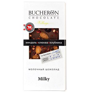 шоколад BUCHERON VILLAGE Молочный Миндаль Клюква Клубника 100 г 1/10