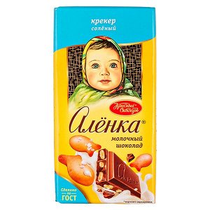 шоколад Аленка КРЕКЕР солёный 85 г 1/14