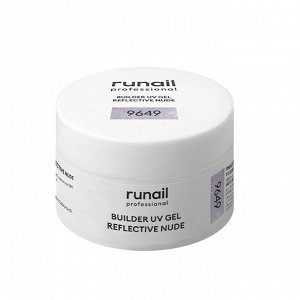 Моделирующий УФ-гель светоотражающий BUILDER UV GEL REFLECTIVE NUDE, 15г №9649 Runail