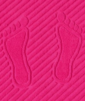 Коврик для ног, махровая ткань, хлопок 100 % (Розовый)