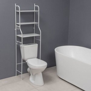 Стеллаж над унитазом, 47x25x152 см, белый