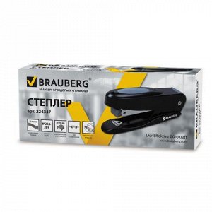 Степлер №24/6, 26/6 металлический BRAUBERG "ST-150MF", до 25