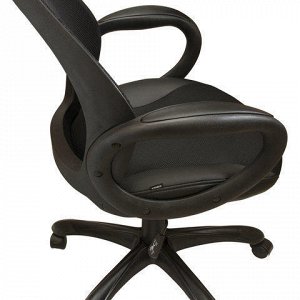 Кресло офисное BRABIX PREMIUM &quot;Genesis EX-517&quot;, пластик черный, ткань/экокожа/сетка черная, 531574