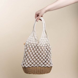 Сумка женская SL Home, ручное плетение, хлопок, 27x48 см