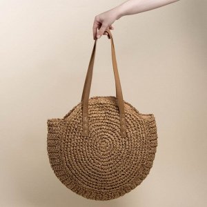 Сумка женская SL Home, ручное плетение, хлопок, длина ручек 30 см, 45x43 см