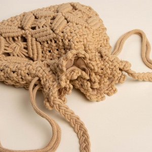Сумка женская SL Home, ручное плетение, хлопок, длина ручек 55 см, 22x22 см