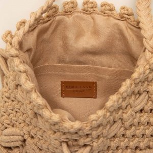 Сумка женская SL Home, ручное плетение, хлопок, длина ручек 55 см, 22x22 см