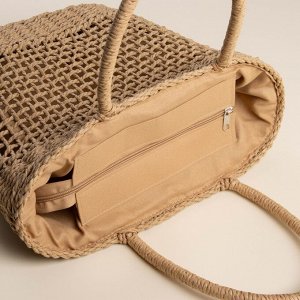 Сумка женская SL Home, ручное плетение, хлопок, длина ручек 18.5 см, 40x27 см
