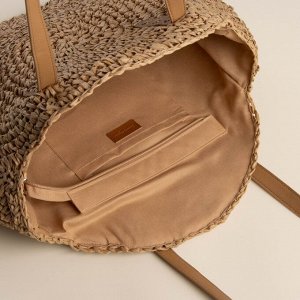 Сумка женская SL Home, ручное плетение, хлопок, длина ручек 30 см, 45x43 см