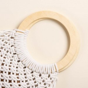 Сумка женская SL Home, ручное плетение, хлопок, кольцо 14.5 см, 30x45 см