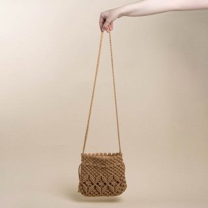 Сумка женская SL Home, ручное плетение, хлопок, длина ручек 55 см, 22x22 см