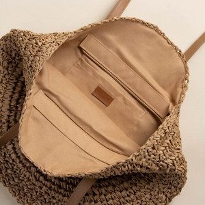 Сумка женская SL Home, ручное плетение, хлопок, длина ручек 30 см, 45x43 см