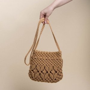 Сумка женская SL Home, ручное плетение, хлопок, длина ручек 55 см, 22x22 см