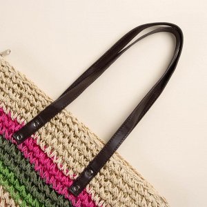 Сумка женская SL Home, ручное плетение, хлопок, длина ручек 28 см, 41x40 см