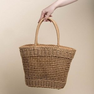 Сумка женская SL Home, ручное плетение, хлопок, длина ручек 18.5 см, 40x27 см