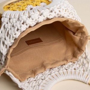 Сумка женская SL Home, ручное плетение, хлопок, кольцо 14.5 см, 30x45 см