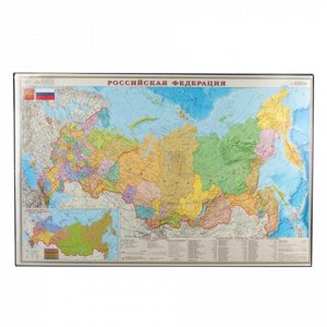 Коврик-подкладка настольный для письма с картой России, (380
