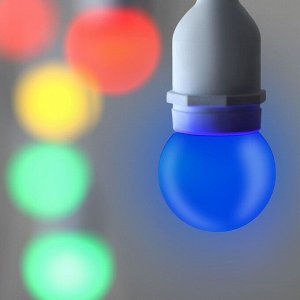 Лампа светодиодная Luazon Lighting, G45, Е27, 1.5 Вт, для белт-лайта, набор 20 штук, свечение мульти