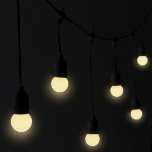 Лампа светодиодная Luazon Lighting, G45, Е27, 1.5 Вт, для белт-лайта, набор 20 шт, свечение тёплое белое