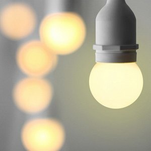 Лампа светодиодная Luazon Lighting, G45, Е27, 1.5 Вт, для белт-лайта, набор 20 шт, свечение тёплое белое