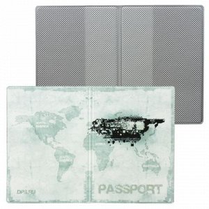 Обложка для паспорта "Твой стиль-Гранж", вертикальная, кожза