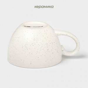 Кружка новогодняя Доляна Snow cones, 370 мл, 14.5x10.8x7.2 см, керамика, белая