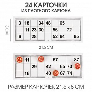 Русское лото настольная игра с фишками «Вояж», 9x24x12.5 см