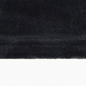 Плед «Этель», 150x200 см, корал-флис, чёрный