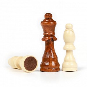 Настольная игра 3 в 1 «Король»: нарды, шахматы, шашки, 39x39 см