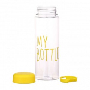 Бутылка для воды My bottle, 500 мл, 19.5x6 см, чехол в комплекте, желтая