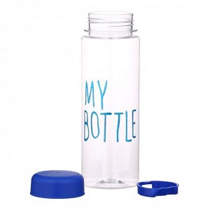 Бутылка для воды My bottle, 500 мл, 19.5x6 см, чехол в комплекте, синяя