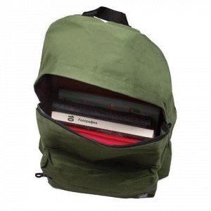 Рюкзак BRAUBERG универсальный, сити-формат, один тон, зелены