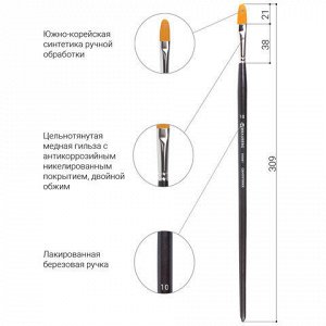 Кисть художественная проф. BRAUBERG ART CLASSIC, синтетика ж