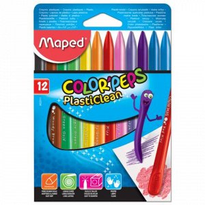 Мелки пластиковые MAPED (Франция) "Color'peps Plasticlean",