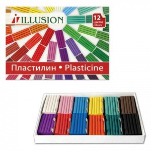 Пластилин ГАММА "Illusion", 12 цв., 168 г, 280003