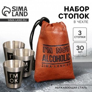 Подарочный набор стопок в чехле «I'm not alcoholic», 3 шт х 30 мл