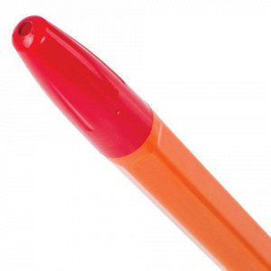 Ручка шариковая BRAUBERG X-333 Orange, КРАСНАЯ, корпус оранж